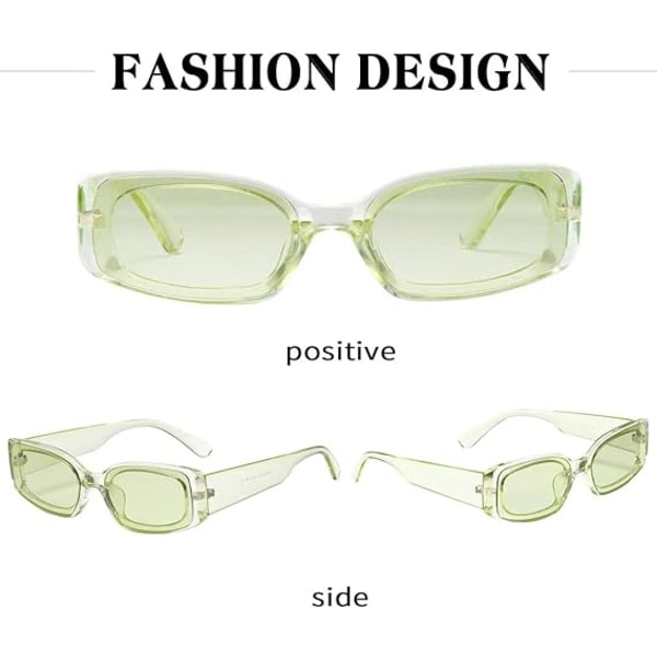 Rektangulära solglasögon för kvinnor män Retro Chunky Y2K solglasögon Rektangulära 90-talssolglasögon Rosa