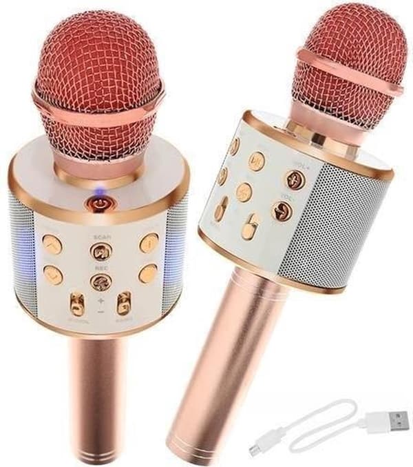 Karaoke - Mikrofon - Med Högtalare - Rosa - Leksak