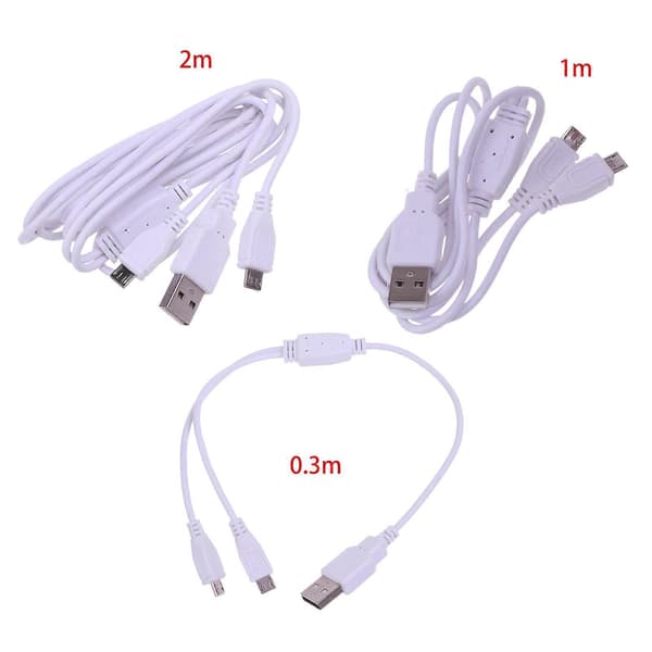 2-in-1 USB-kaapeli Kaksois-Micro USB - USB-kaapeli Pikalataus matkapuhelimelle 1m_tfrf