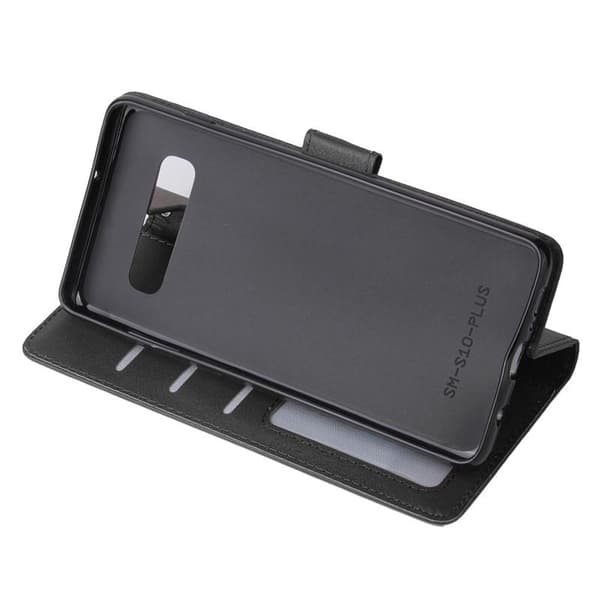 Galaxy S10, Plånboksfodral, Läder, 3 Kort, 7 Färger