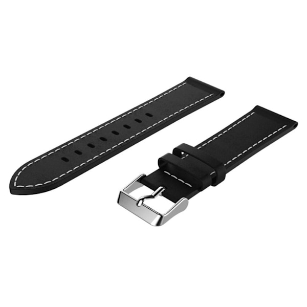 SKALO Læderarmbånd til Garmin Venu Sq 2 - Flere farver Black Svart