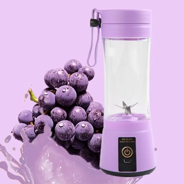 Bärbar fruktjuiceblandare sommar personlig elektrisk miniplaska hem USB 6 blad juicepresskoppmaskin för kök Green Other