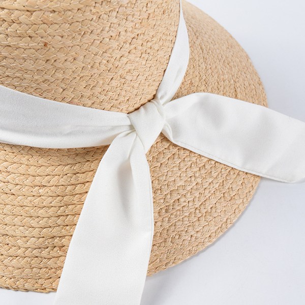 Halmhatt Dame Solbeskyttelse Halmhatter Strandhatter Sommer F