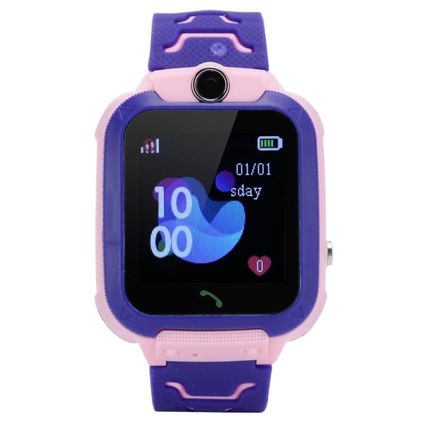 Barn SOS Telefonklocka SIM-kort IP67 Vattentät Barn Flicka Pojke Present Rosa