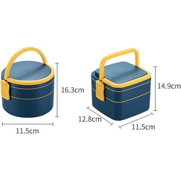 2-lagers isolerad stapelbar matlåda Bento Box med sked