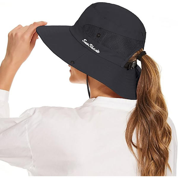 Solhat mr dam UV-beskyttelse 1 sommerhat fiskehat fiskehat boonie fiskehat black