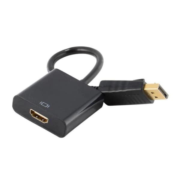 DisplayPort til HDMI-adapter, 20-ben han - hun, sort