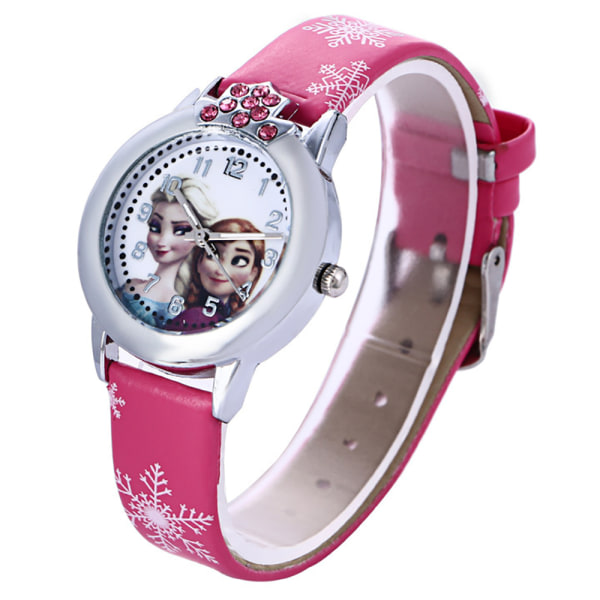 Frozen Snowflake Elsa Anna Princess smarta klockor för barn röd