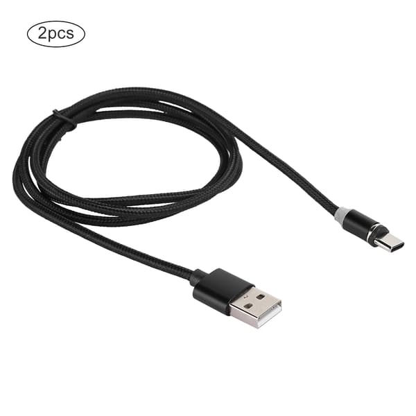 2 st magnetiska kablar USB typ C snabbladdare 3 i 1 magnet typ-C laddningsdatakabel