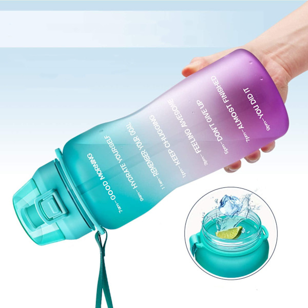 1 Gallons Motivationsvattenflaska, Tidsmarkering, Läckagesäker