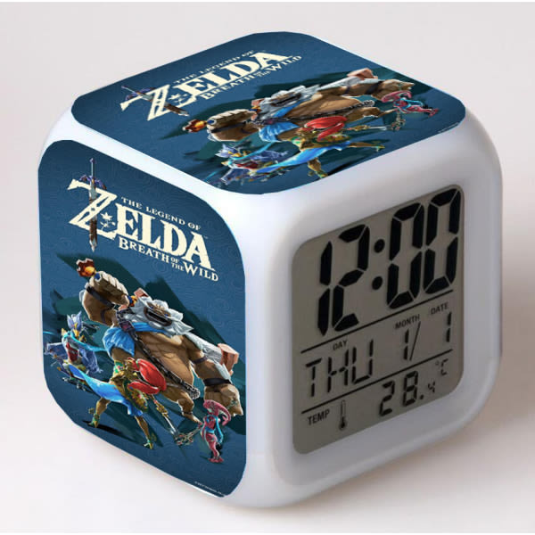 Zelda väckarklocka färgglada lysande nattljus F5