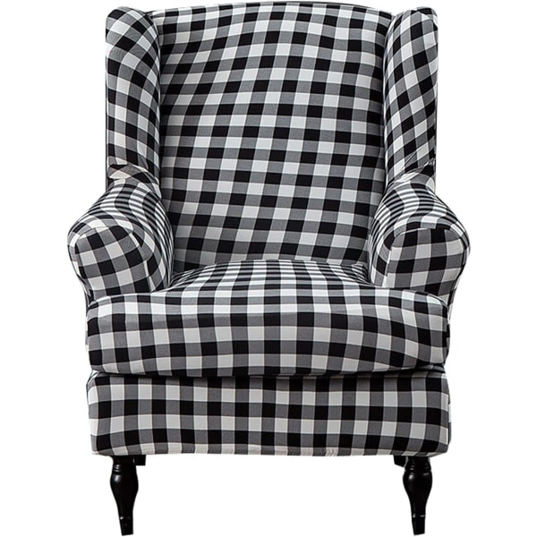 Wingstolöverdrag 2 delar Stretch Spandex Wingback stolsöverdrag Soffa Slipcover Utskrift Wingback Fåtölj Slipcovers Möbelskydd Soffa Så CDQ