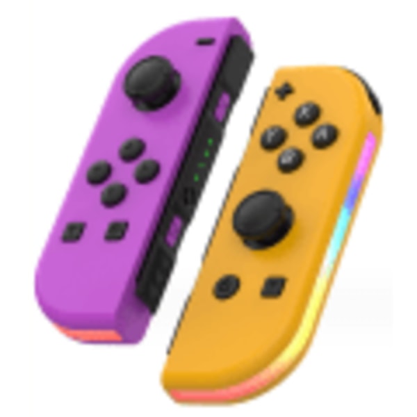 Trådløs håndcontroller kompatibel med Nintendo Switch, Oled, Lite Gamepad Joystick (l/r) Udskiftning med Rgb højre purple+yellow