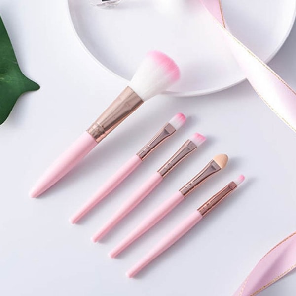 5 st/ set Nybörjare Makeup Brush Set grön