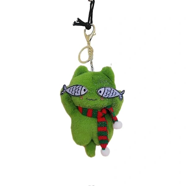 Cat Plush Keychain 12cm Lovely Fish Eye Kitten Ornament