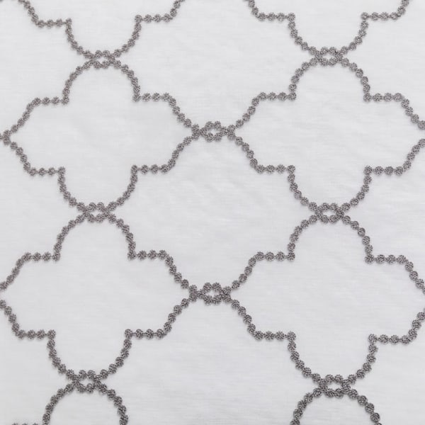 Broderede Halv-Voile Gardiner