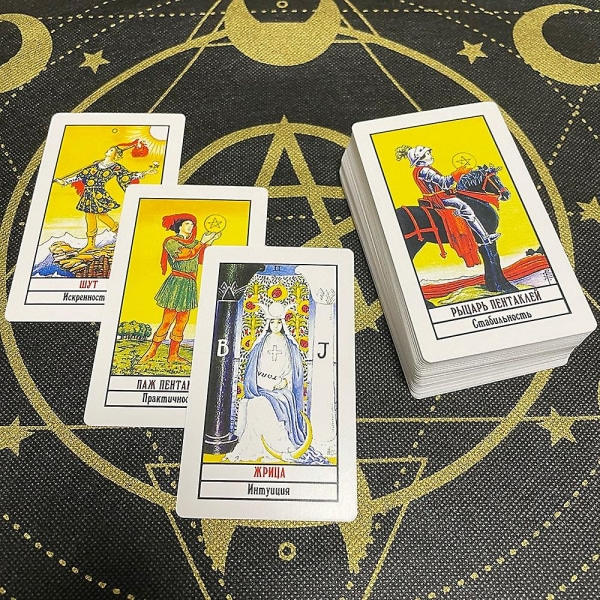 Tarotkort tarotbog på russisk sprog for begyndere brætspil spådomskort værktøj astrologi hekseri zdq