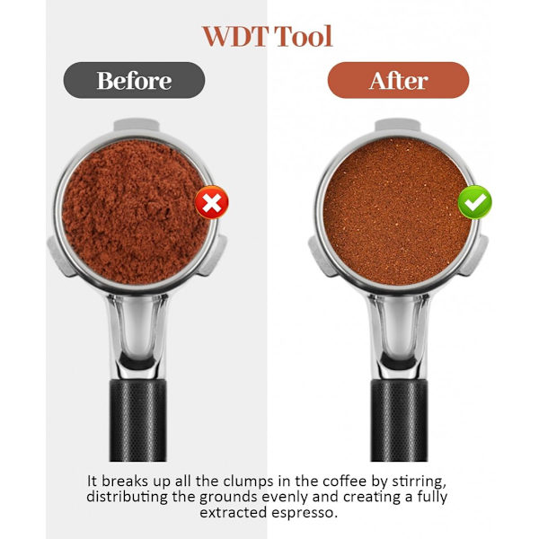 Kaffe- og espressostøder - ø 51 mm - Støder til presning af malet kaffe - Presning af malet kaffe - Fremstillet af rustfrit stål - Kaffedispenser ...