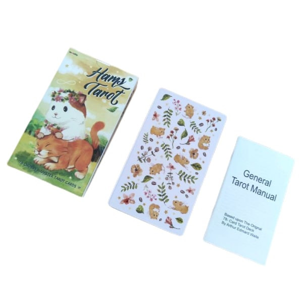 12*7cm Hams Tarotkort Prophecy Divination Deck Familiefest Bo Flerfarget one size