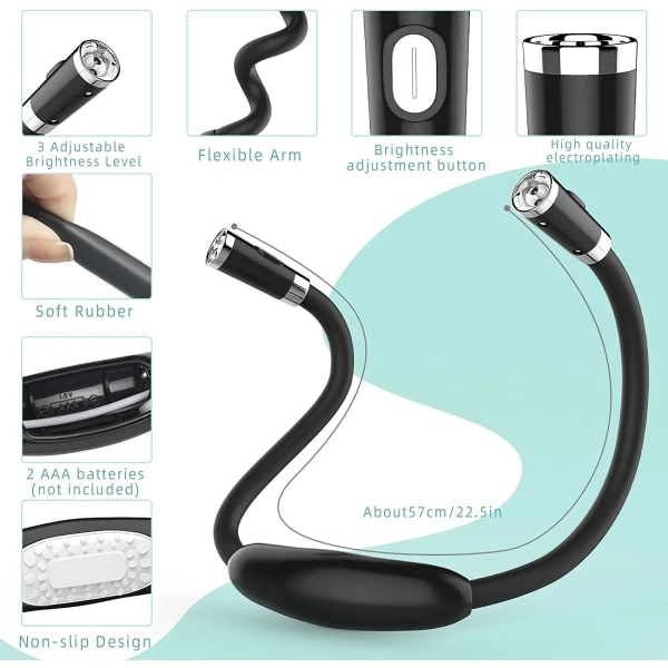 LED-læselampe, nakkelampe Hands-Free fleksibel LED-natlampe