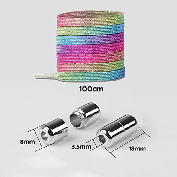 No Tie Elastiske Snørebånd - Stretch Snørebånd med Metalspænder