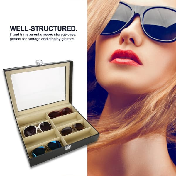 8 rum solbrille opbevaringsdisplay etui til brilleopbevaring