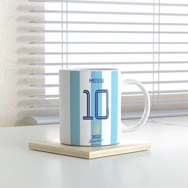 2022 VM Argentina Messi 3-stjärnig keramisk mugg