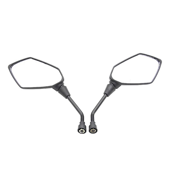 Universal 2 stk motorcykel bakspejl sort motorcykel motorcykel krom scooter bakspejl sidespejl 8mm