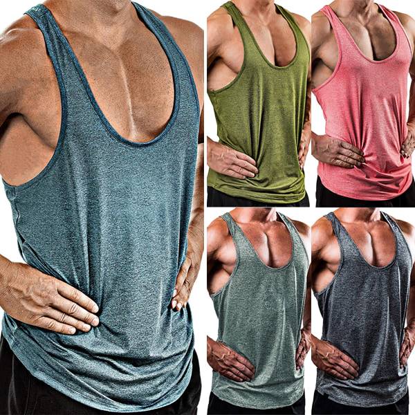 Sportvest Herr Gym Sports Camisole Grå XL zdq