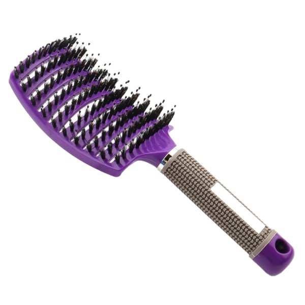 Detangle Hairbrush Women Wet Comb Hair Brush Professionellt hår Purple Bristles