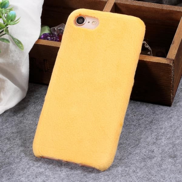 Orange - Fluffy Fur Coated Soft Tpu Protector Case For Iphone 7/8/se (2020)/se (2022) 4,7 tum null ingen