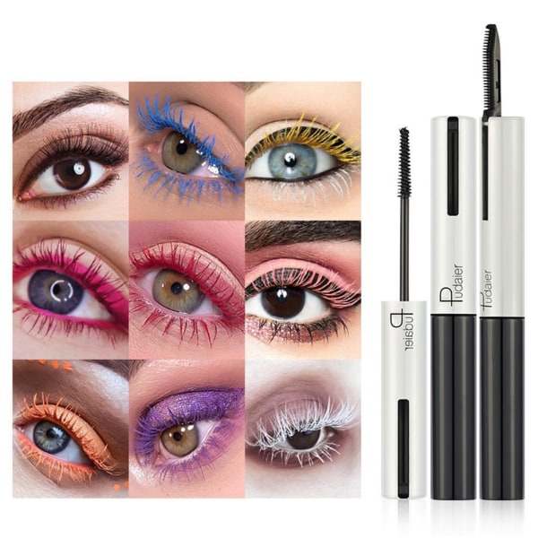 9 Color Mascara Vanntett Fast Dry Eyelashes Curl Extension Mak 05 One-size