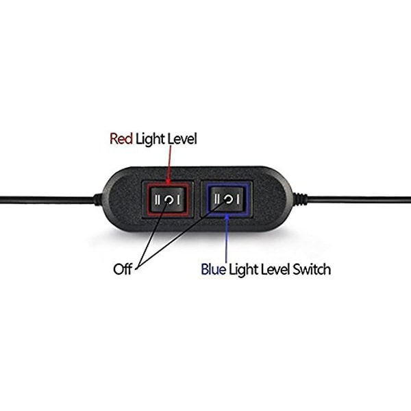 Led Grow 10w punainen säädettävä ja 6 himmennettävää kasvatuslamppua gooseneckillä