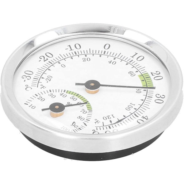 Dial Termometer-Hygrometer Mini - -30~50℃ - Til Køleskab & Cigaræske