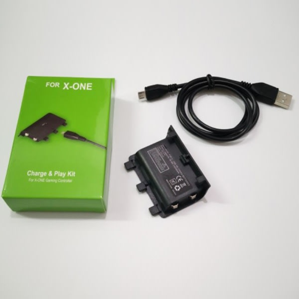 2400mAh uppladdningsbart backup-batteripaket med USB-kabel för XBO Black onesize