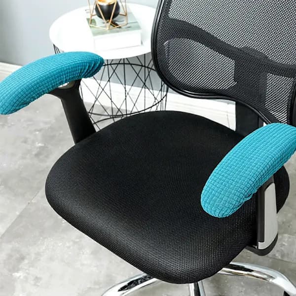 Kontorstol Armlensdeksler, Elastisk Polyester Vaskbare Armlensbeskyttere for Hjemme- og Kontorstoler, Mørkegrå, 1 Par Dark grey