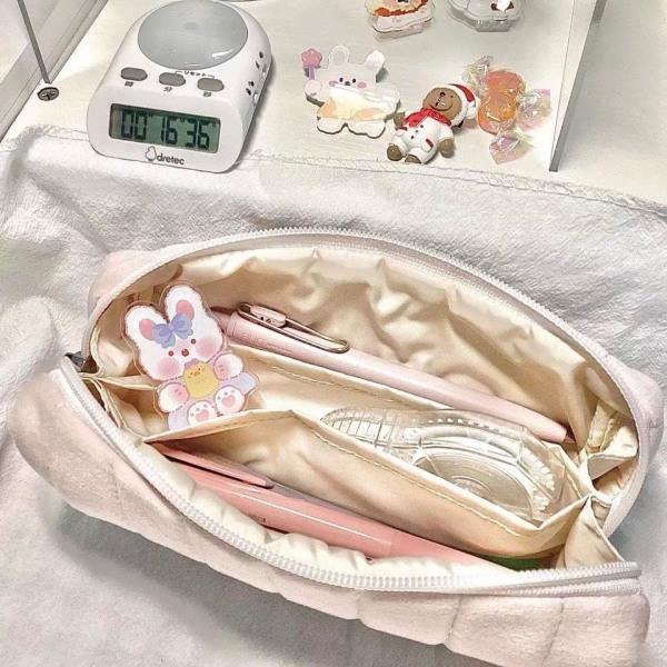 Heyone Kawaii Etui Æstetisk Etui Kawaii Stationær Kawaii Skoleartikler Sky Pennepose til Piger (Blå)