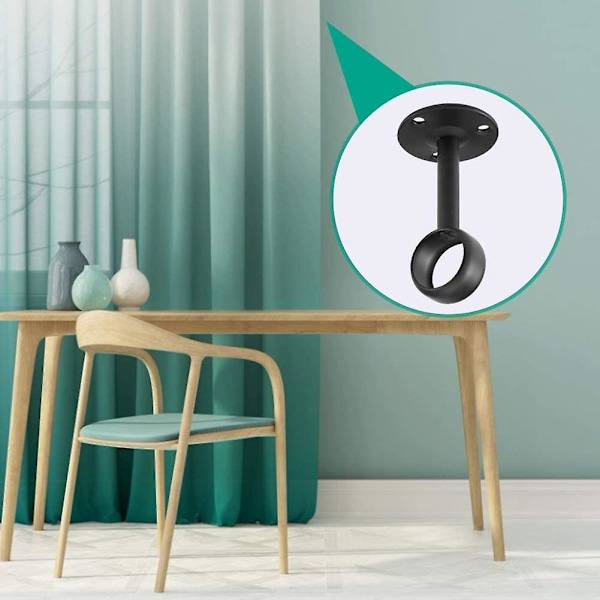 Dhrs Gardinstångshållare för gardinstång, takfäste, gardinstångsfäste, 2-pack