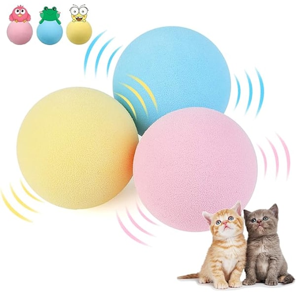 Interaktiv kattboll - Elektrisk boll - Mint - Med ljud - 3 färger