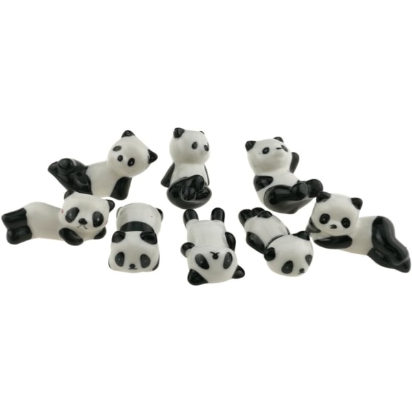 Set med 8 Panda Shape keramisk tandpetare Hållare Heminredning