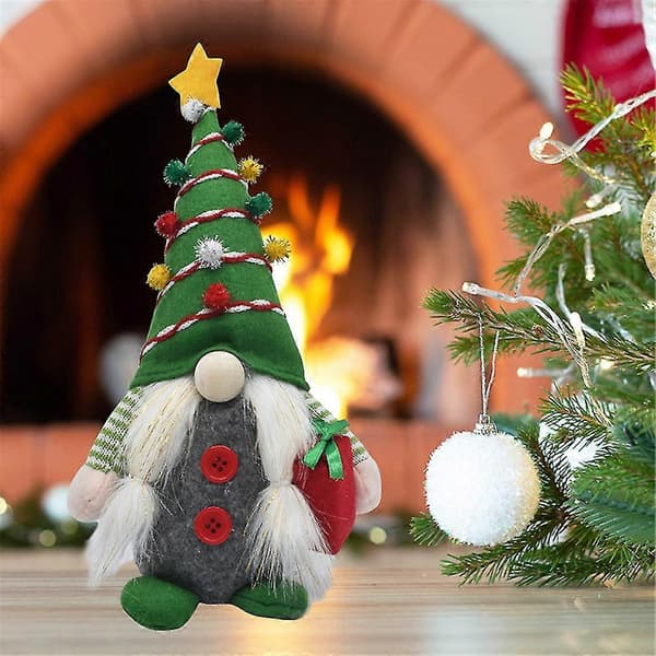 Jul Tomte Plysch Ansiktslös Docka Dvärg Jul Ornament Dekor_tfrf