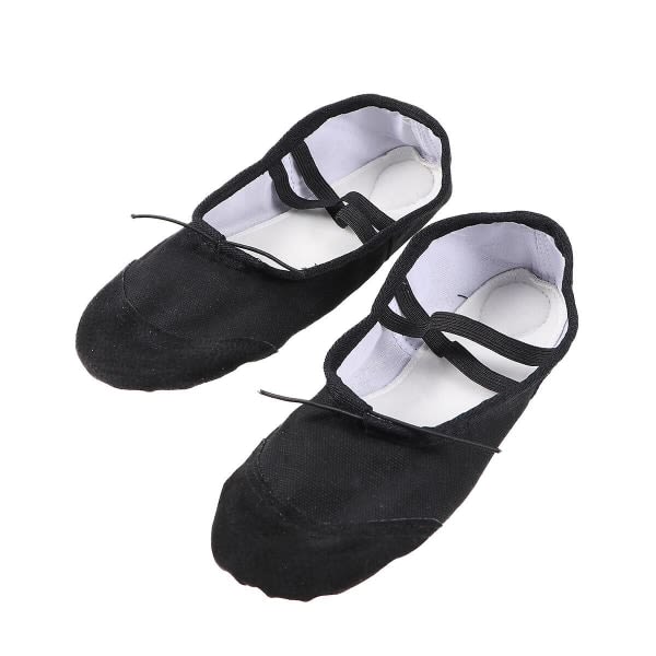 Svarta Ballerinaskor för Kvinnor, Tyg Ballerinaskor, Dansduk, Tofflor, Kattpåtassar, Tofflor, Svarta