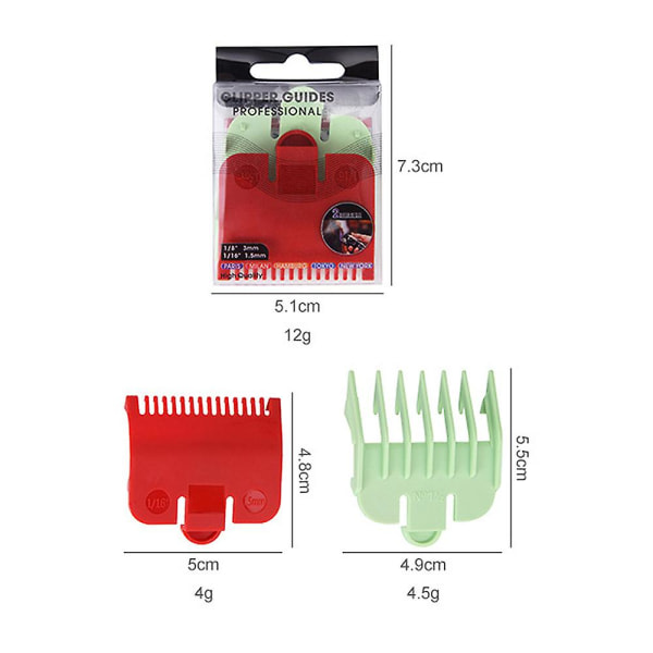 2 kpl ammattimainen leikkuukampa 1,5 mm 3 mm sarja värikäs rajakampa sarja sähköiselle hiustenleikkuukoneelle partakone kampaajatyökalu