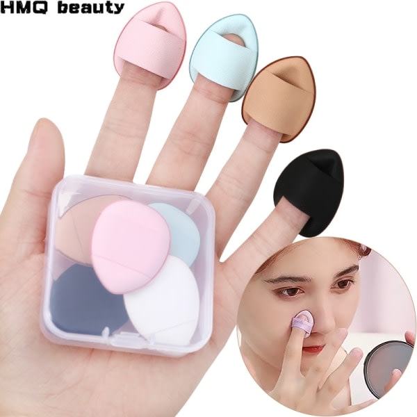 Mini Finger Puff Foundation Detail Makeup Sponge Mix 10pc