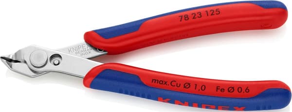 Knipex Electronic Super Knips 125 mm precisionsavbitare, INOX rostfritt stål, extremt vassa skär, 78 23 125