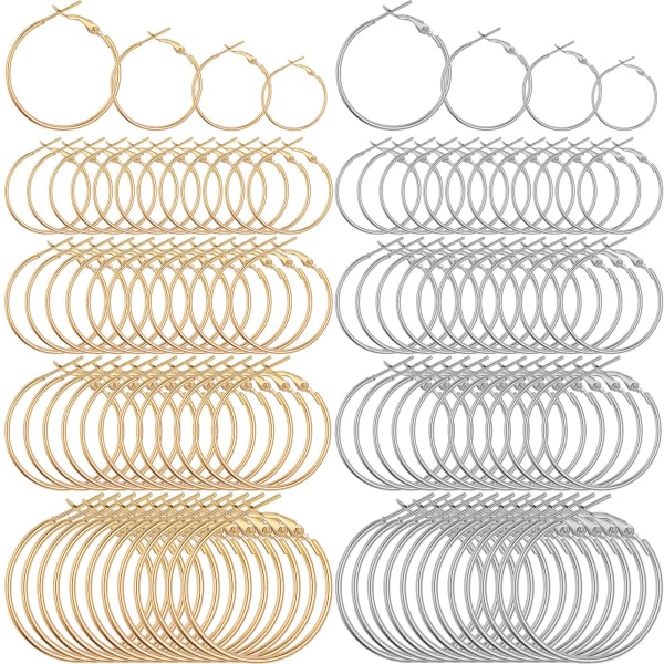 CDQ 96 stk ørepynt for smykkefremstilling 20 mm 25 mm 30 mm 40 mm