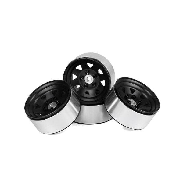 4 stk. metal 1.0 hjulfælge til Rc Crawler Car Axial Scx24 Trx4m, hvid