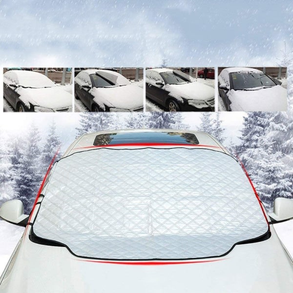 Snöskydd bil cover, cover, frostskyddsfilm, 6 magneter, främre fönster cover, fönsterskyddsmedel