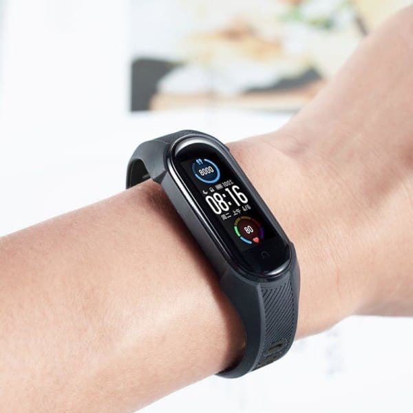 Tech-Protect Xiaomi Mi Smart Band 5 / 6 / 7 Ranneke Armor Musta_tfrf