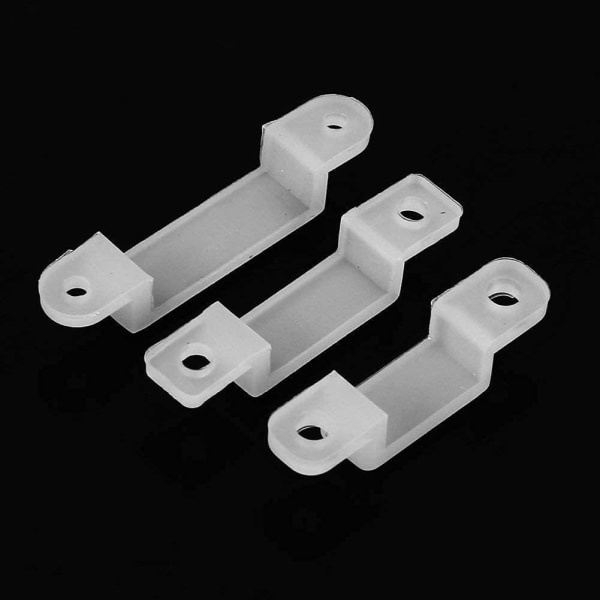 CDQ 100 stk LED lyslist silikon monteringsfeste klips festetilbehør (12mm)